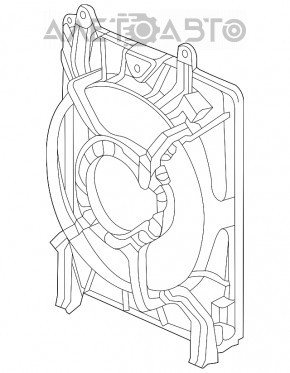 Дифузор кожух радіатора прав Acura ILX 13-15