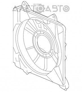 Диффузор кожух радиатора голый левый Honda CRZ 11-16
