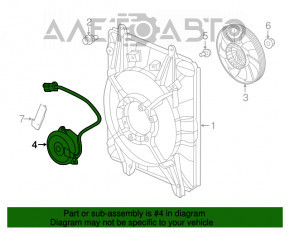 Мотор вентилятора охлаждения правый Honda CRV 17-22 1.5Т