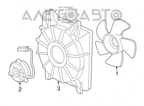 Мотор вентилятора охолодження прав Honda CRV 12-16