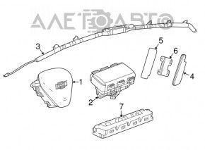 Подушка безпеки airbag пасажирська в торпеді Chevrolet Cruze 16-