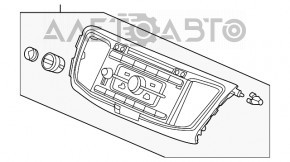 CD-changer, Радио, Магнитофон Honda Accord 16-17 трещины на крутилке