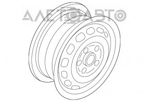 Запасное колесо полноразмерное VW CC 08-17 R16 215/55 железка