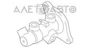 Головний гальмівний циліндр із бачком VW Passat b7 12-15 USA тип 2 без кришки