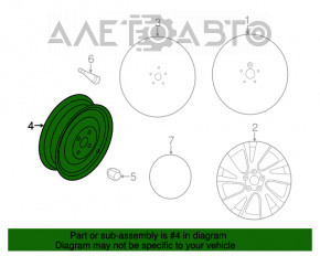 Запасное колесо докатка Nissan Pathfinder 13-20 R18 165/90 ржавое