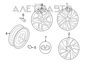 Запасное колесо докатка Infiniti JX35 QX60 13- R18 165/90, ржавый диск