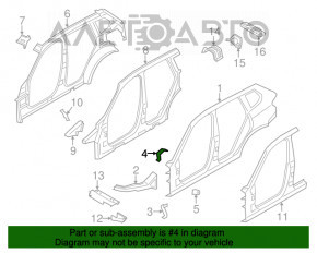 Кронштейн крила лев верх BMW X3 F25 11-17