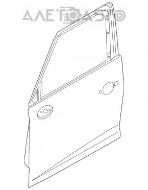 Дверь голая передняя левая Mini Cooper Countryman R60 10-16 белый B15, загнут угол
