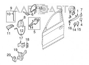 Петля двери нижняя передняя левая BMW 335i e92 07-13