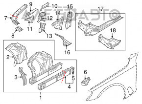 Чверть передня права BMW 7 G11 G12 16-22