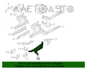 Кронштейн крила лев передній великий BMW X1 F48 16-22