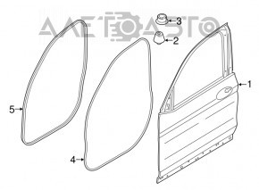 Дверь голая передняя левая BMW X3 G01 18-21 черный 475