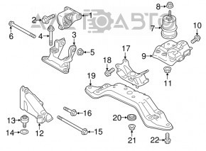 Кронштейн подушки КПП Subaru Legacy 15-19