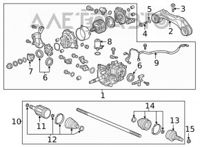 Задний дифференциал редуктор Honda CRV 17-22 1.5, 2.4