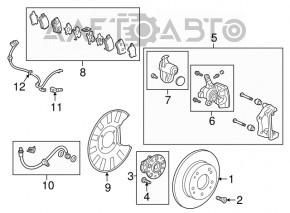 Пастка задня права Acura MDX 17-20 решта