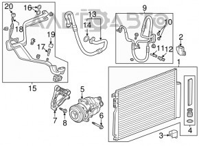 Трубка кондиціонера компресор-пічка Buick Encore 13-16