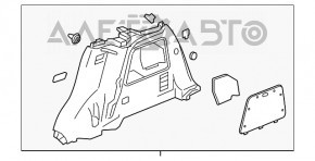 Обшивка арки левая Buick Encore 13-16 сер с карманом, слом креп, царапины, без заглушки