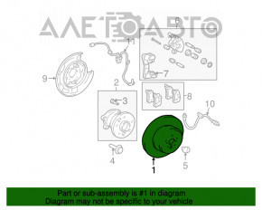 Диск тормозной задний левый Lexus RX300 RX330 RX350 RX400h 04-09