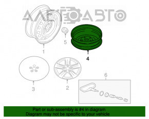 Запасне колесо докатка Mitsubishi Outlander 14-21R16 155/90