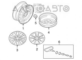 Запасное колесо докатка Mitsubishi Outlander 14-21 R16 155/90, ржавое