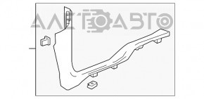 Накладка порога передняя правая Chevrolet Bolt 17-21 темно-серая