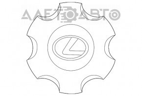 Центральный колпачок на диск Lexus GX460 потерт