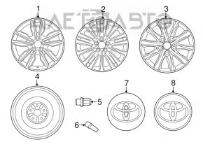 Запасное колесо докатка Lexus ES300h ES350 13-18 R17