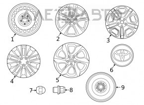 Запасне колесо докатка Toyota Rav4 19-R17 165/80
