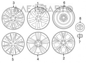 Запасное колесо докатка Toyota Highlander 14-19 R18 165/90 царапины