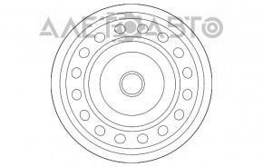 Запасне колесо повнорозмірне Toyota Sienna 04-10 R16 6.5J 215/65, залізка, поріз, потріскана