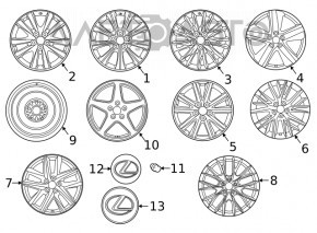 Запасне колесо докатка Lexus IS 14-20 R17