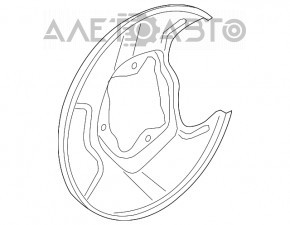 Кожух гальмівного диска задній правий Acura ILX 13-15