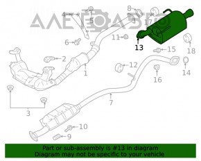 Глушитель задняя часть бочка Subaru Outback 20-