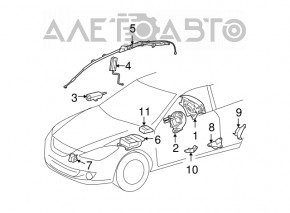 Подушка безпеки airbag в кермо водійська Toyota Solara 2.4 04-06 дорест беж