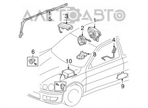 Подушка безопасности airbag в руль водительская Lexus IS200 IS300 99-05