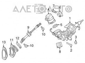 Рулевая колонка Lexus RX350 RX450h 16-22