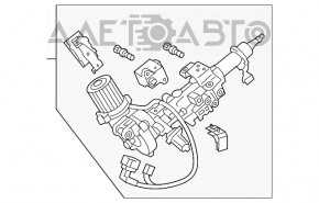 Рулевая колонка Lexus RX350 RX450h 10-15 сломаны фишки