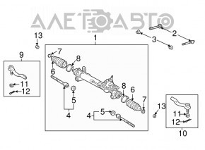 Рулевая тяга с наконечником левая Lexus RX400h 06-09