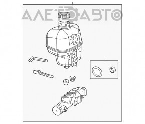 Главный тормозной цилиндр с бачком Jeep Grand Cherokee WK2 11-15