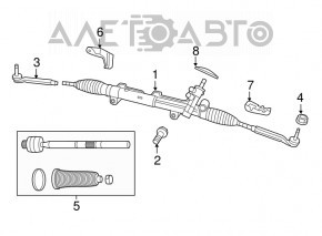 Рейка рулевая Dodge Charger 15-20 рест AWD ГУР