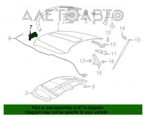 Замок капота Jeep Grand Cherokee WK2 11-15 із датчиком