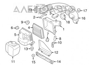 Воздухоприемник Subaru Forester 14-18 SJ 2.0