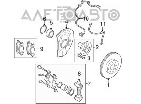 Датчик ABS передній правий Mitsubishi Outlander 14-21 52293556a