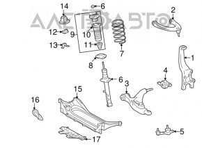 Пружина перед левом Lexus GS450h 05-11