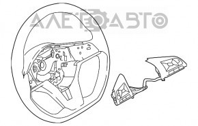 Руль голый Nissan Rogue Sport 17-19 под адаптивный круиз