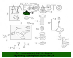 Опора амортизатора передняя левая Toyota Prius V 12-17 без подшипника