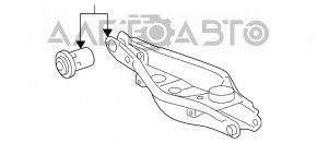 Рычаг нижний под пружину задний правый Toyota Rav4 13-18 AWD сайлент под замену