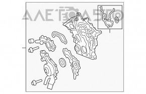 Передня кришка двигуна Jeep Grand Cherokee WK2 16-3.6