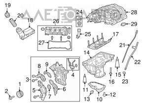 Передняя крышка двигателя Jeep Grand Cherokee WK2 16- 3.6