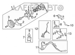 Шланг высокого давления ГУР Infiniti G25 G35 G37 4d 06-14